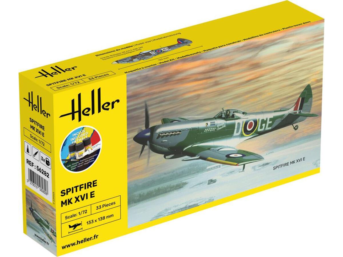 Heller 56282 British Supermarine Spitfire Mk XVI E Starter Kit 1:72)