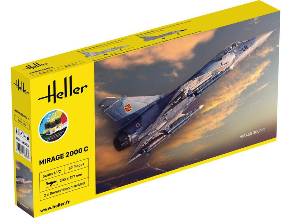 Heller 56303 French Dassault Mirage 2000 C Starter Kit 1:72 Model Kit
