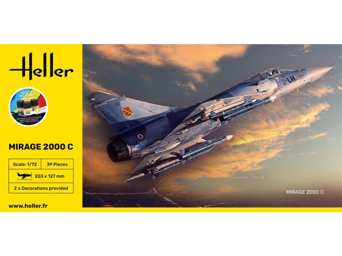 Heller 56303 French Dassault Mirage 2000 C Starter Kit 1:72 Model Kit