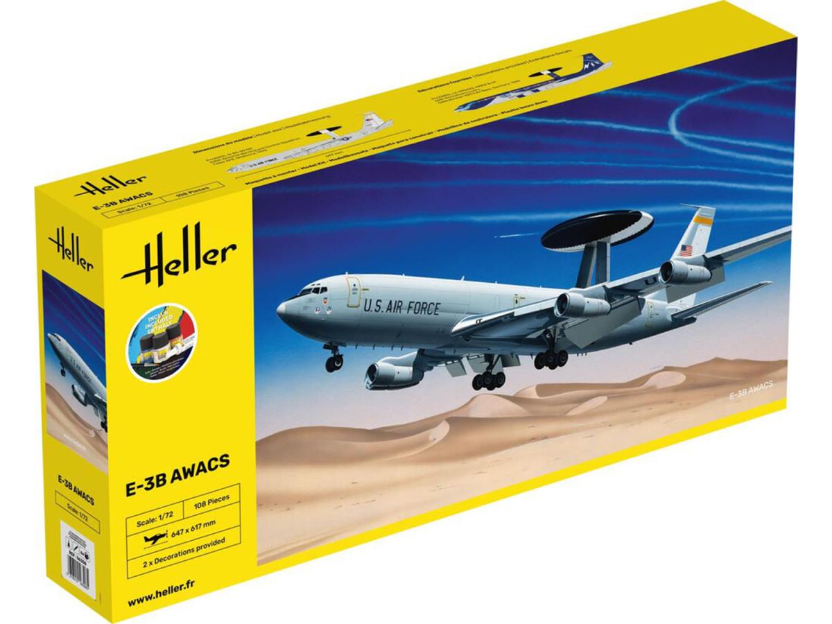 Heller 56308 US Boeing E-3B AWACS Starter Kit 1:72 Model Kit