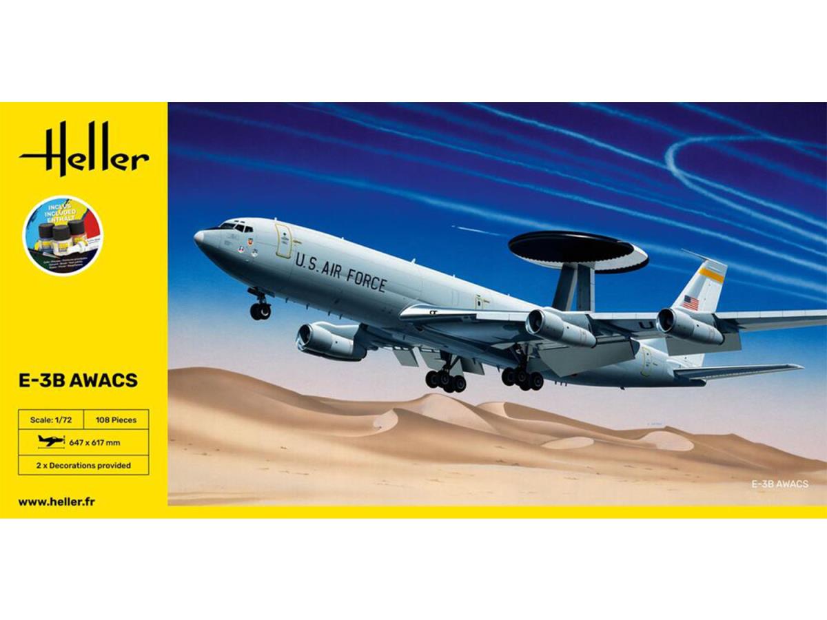Heller 56308 US Boeing E-3B AWACS Starter Kit 1:72 Model Kit