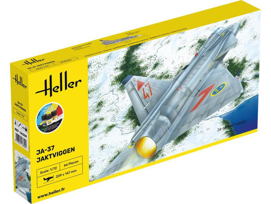 Heller 56309 Swedish Saab JA-37 Jaktviggen Starter Kit 1:72 Model Kit