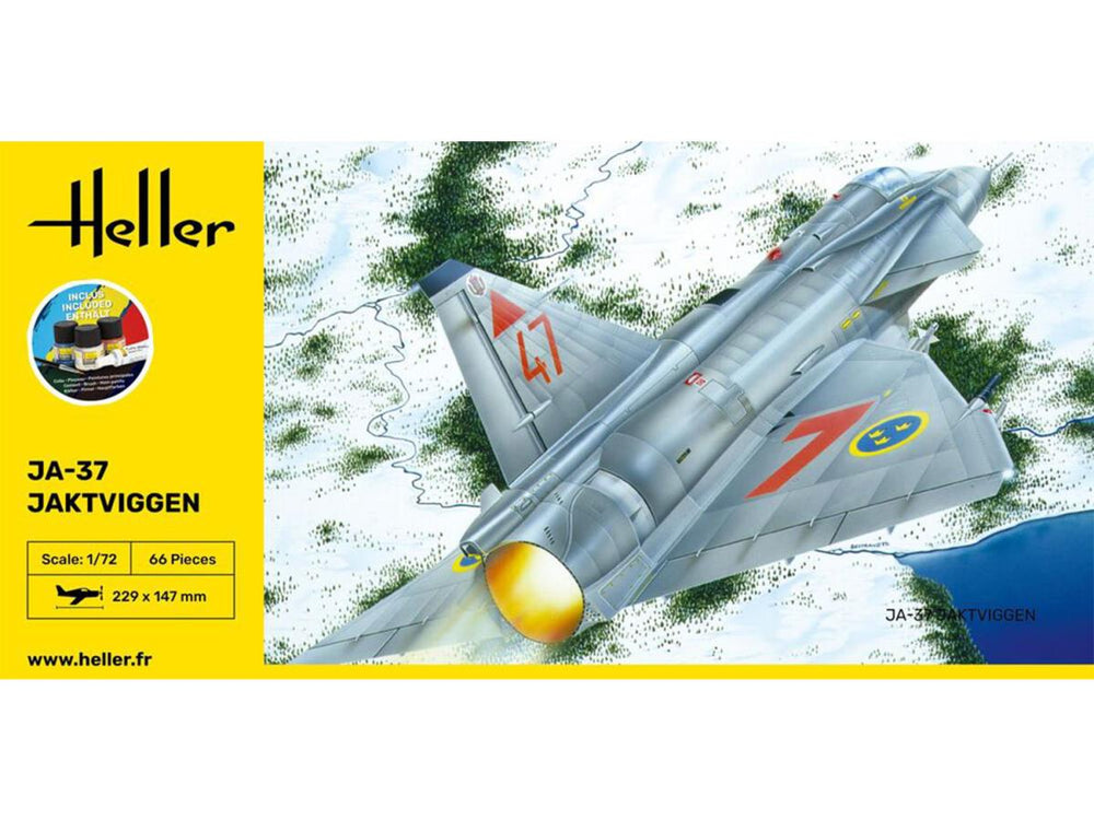 Heller 56309 Swedish Saab JA-37 Jaktviggen Starter Kit 1:72 Model Kit