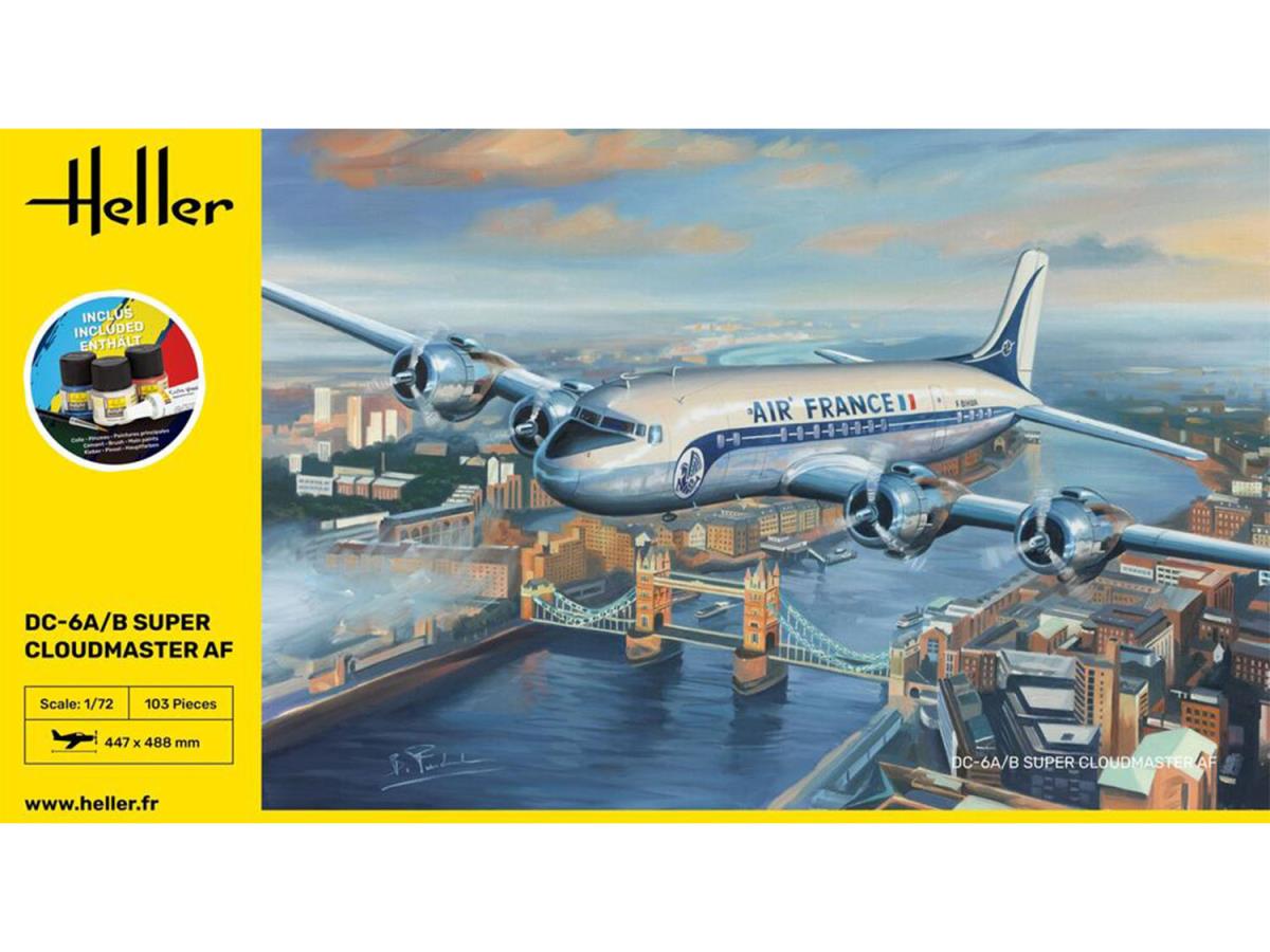 Heller 56315 Douglas DC-6A/B Super Cloudmaster AF Starter Kit 1:72)
