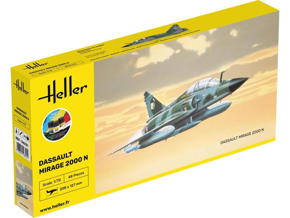 Heller 56321 French Dassault Mirage 2000 N Starter Kit 1:72 Model Kit