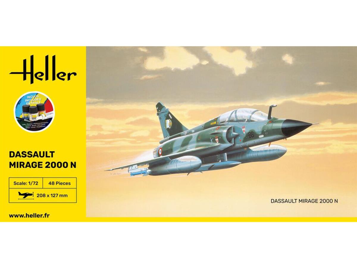 Heller 56321 French Dassault Mirage 2000 N Starter Kit 1:72 Model Kit