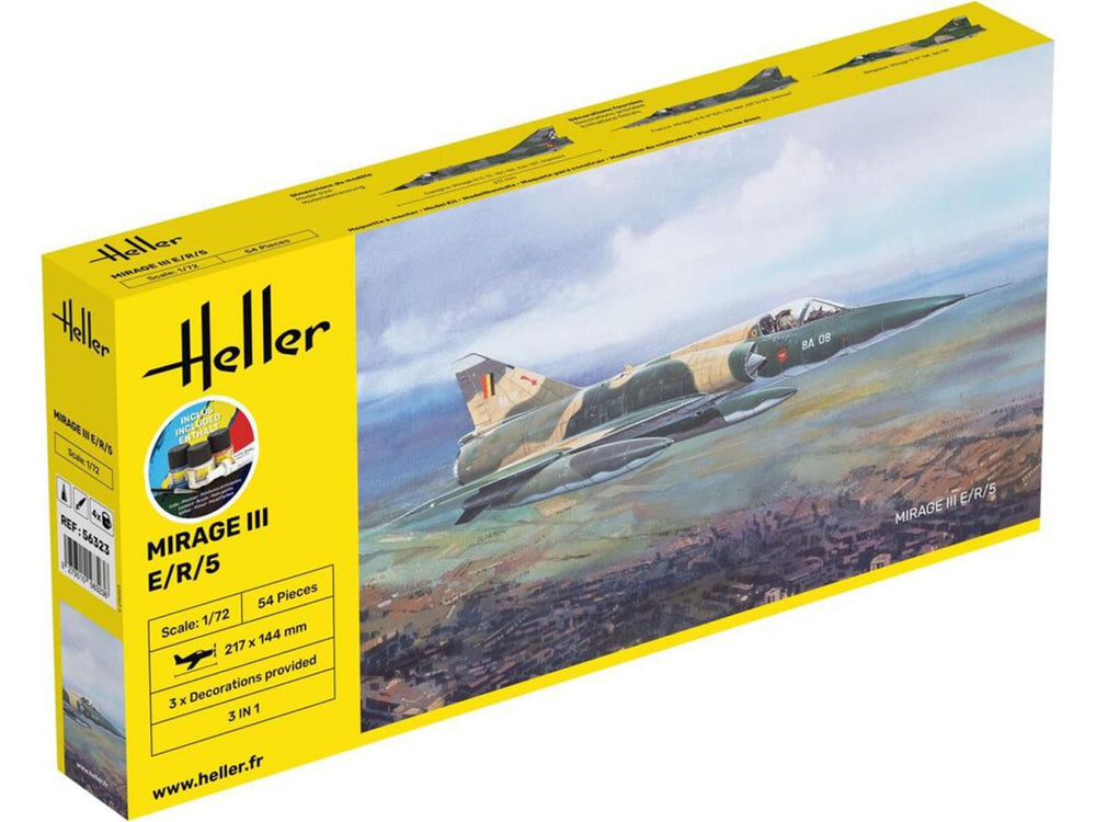 Heller 56323 French Dassault Mirage III E Starter Kit 1:72 Model Kit