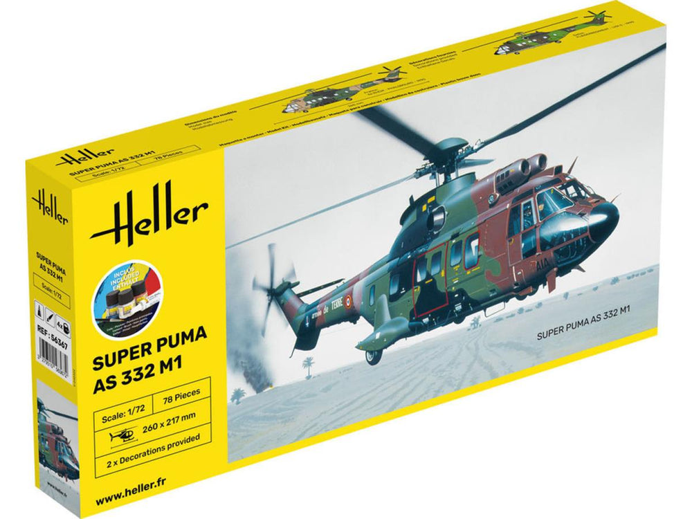 Heller 56367 French Eurocopter AS 332 M1 Super Puma Starter Kit 1:72)