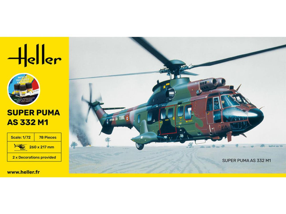 Heller 56367 French Eurocopter AS 332 M1 Super Puma Starter Kit 1:72)