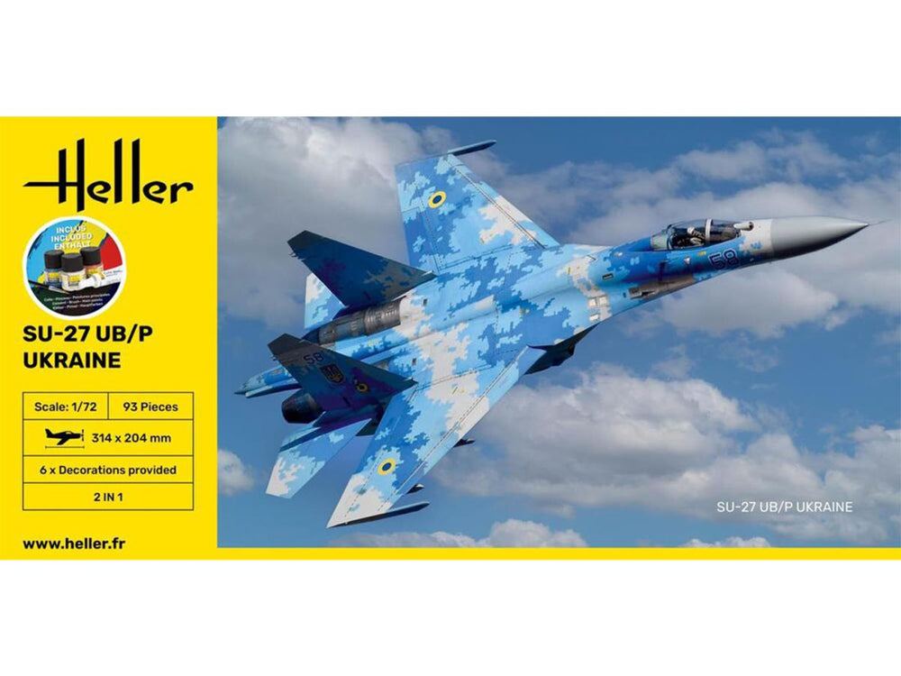 Heller 56371 Ukraine Sukhoi SU-27 UB/P Starter Kit 1:72 Model Kit