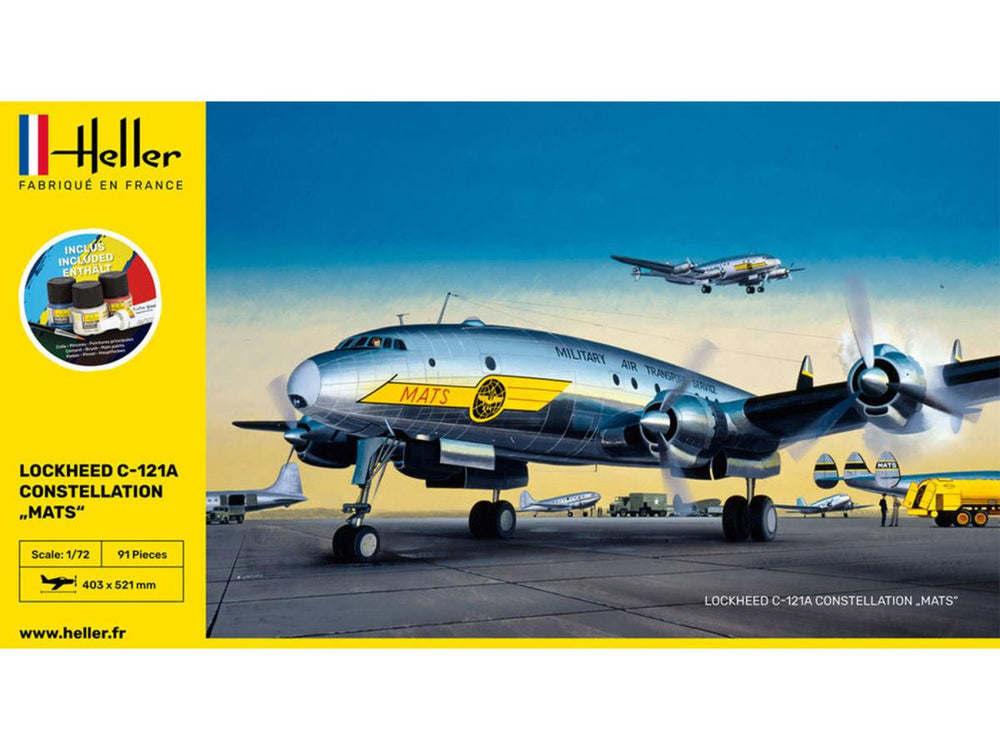 Heller 56382 US C-121A Constellation MATS Starter Kit 1:72 Model Kit