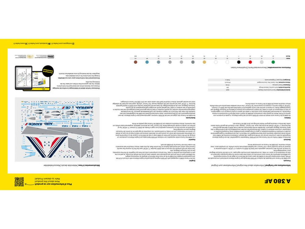 Heller 56436 Airbus A380 Air France Starter Kit 1:125 Model Kit