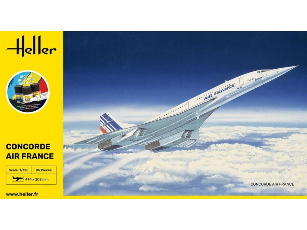 Heller 56445 Concorde Air France Starter Kit 1:125 Model Kit