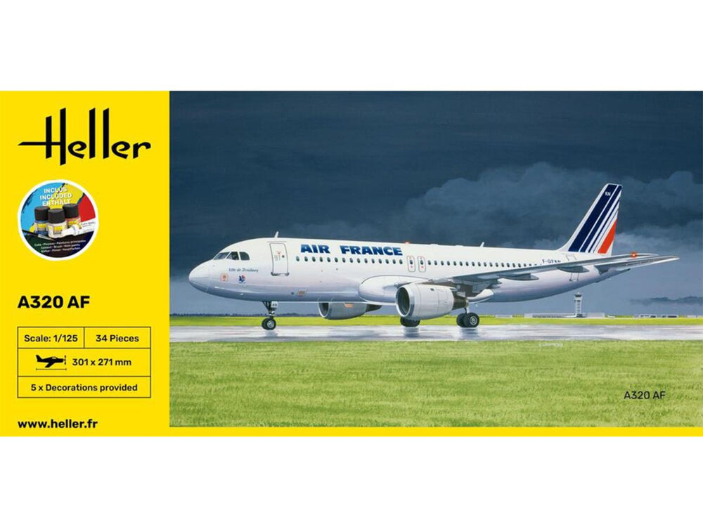 Heller 56448 Airbus A320 Air France Starter Kit 1:125 Model Kit