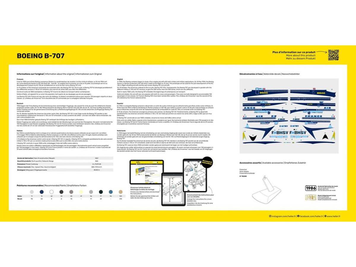 Heller 56452 Boeing B-707 Air France Starter Kit 1:72 Model Kit