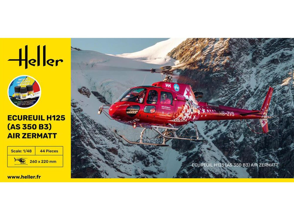 Heller 56490 Eurocopter AS 350 B3 Ecureuil Starter Kit 1:48 Model Kit