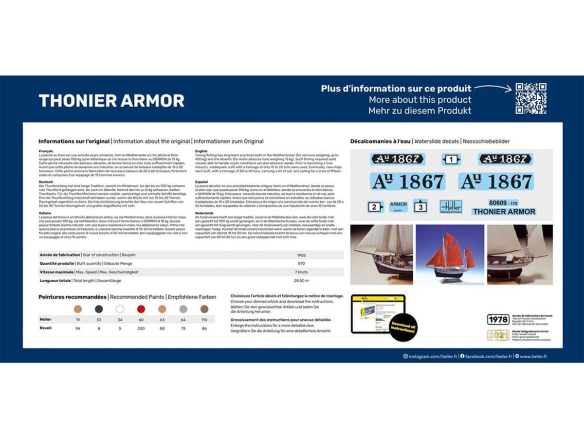 Heller 56609 Thonier Armor Starter Kit 1:125 Model Kit