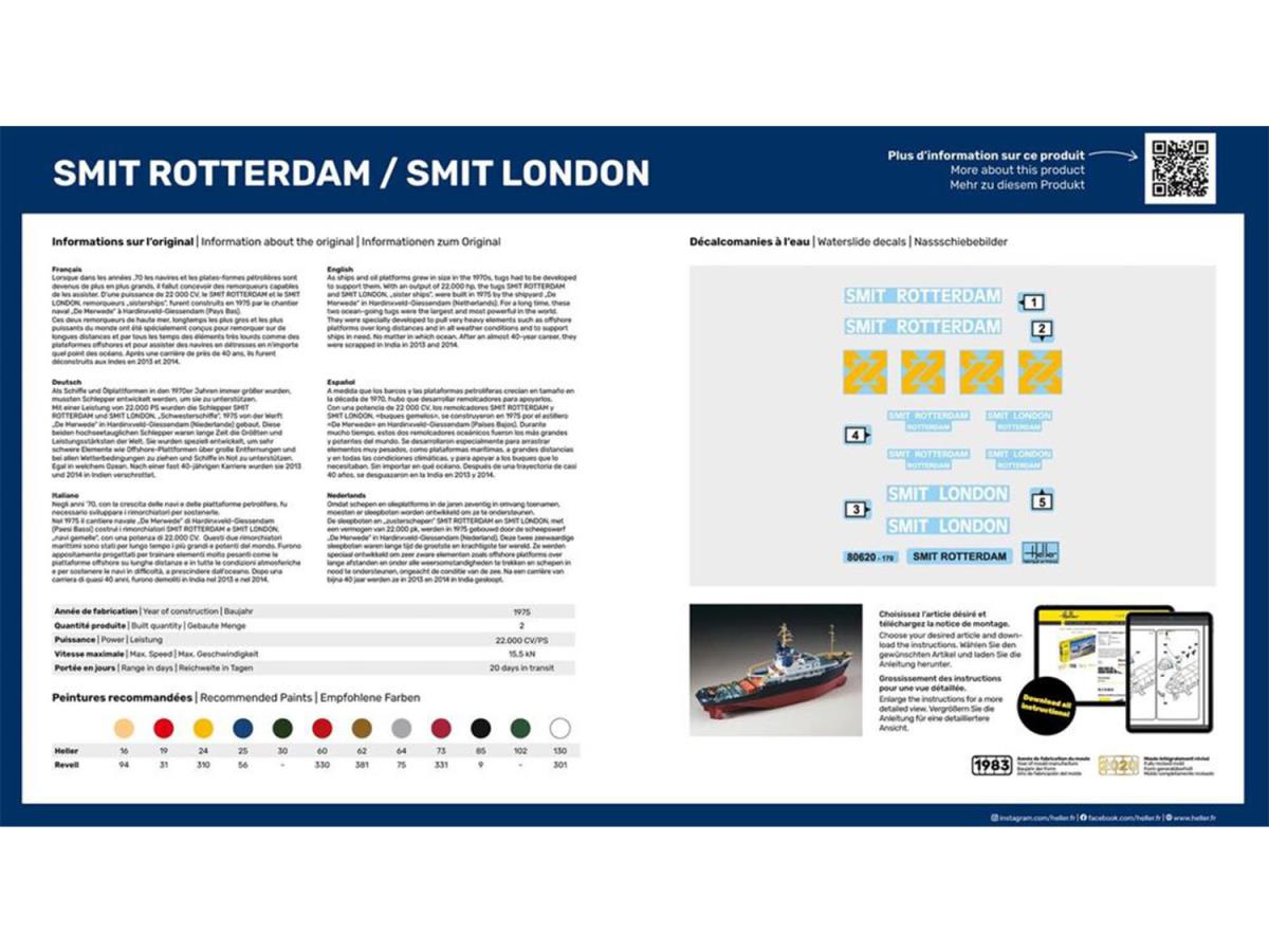 Heller 56620 Smit Rotterdam/Smit London Starter Kit 1:200 Model Kit