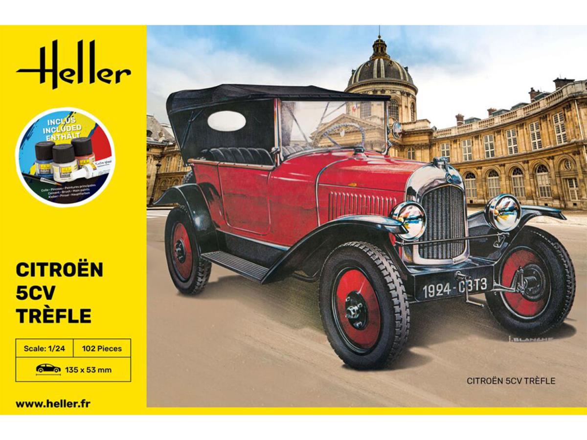 Heller 56702 Citroen 5CV Trefle Starter Kit 1:24 Model Kit