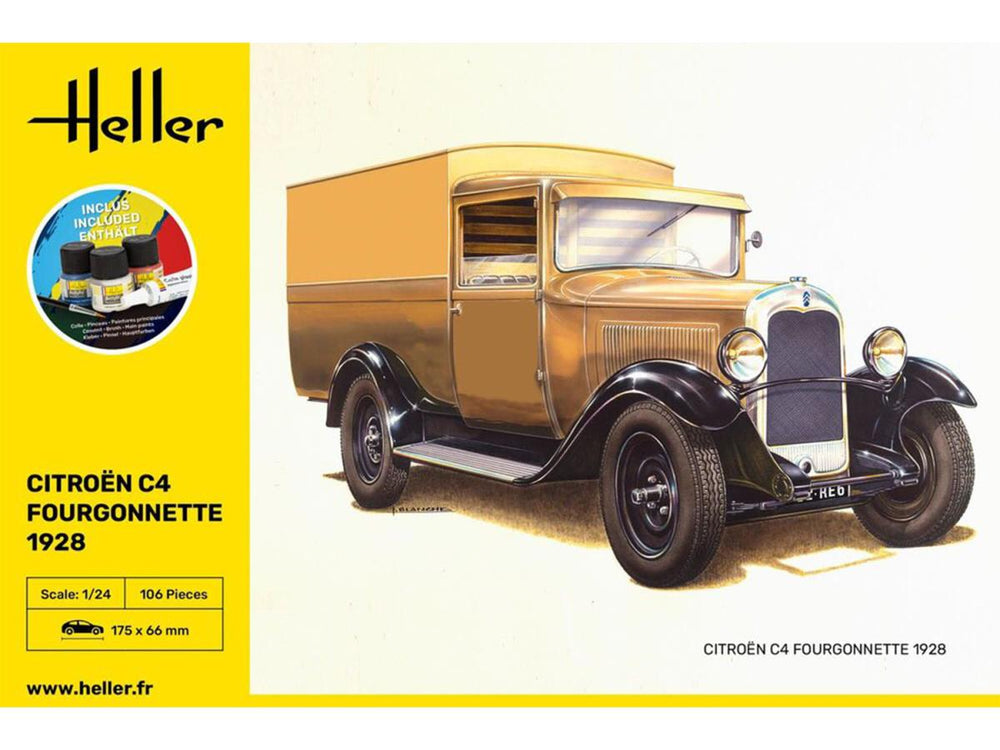 Heller 56703 Citroen C4 Fourgonnette 1928 Starter Kit 1:24 Model Kit
