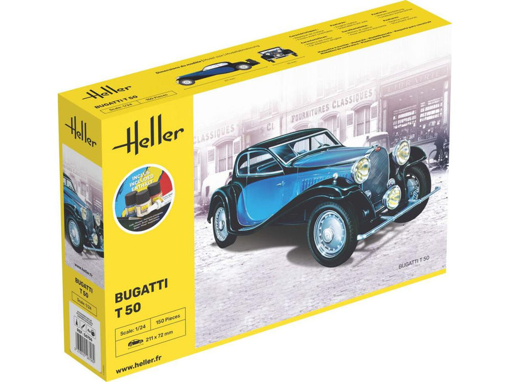 Heller 56706 Bugatti T50 Starter Kit 1:24 Model Kit