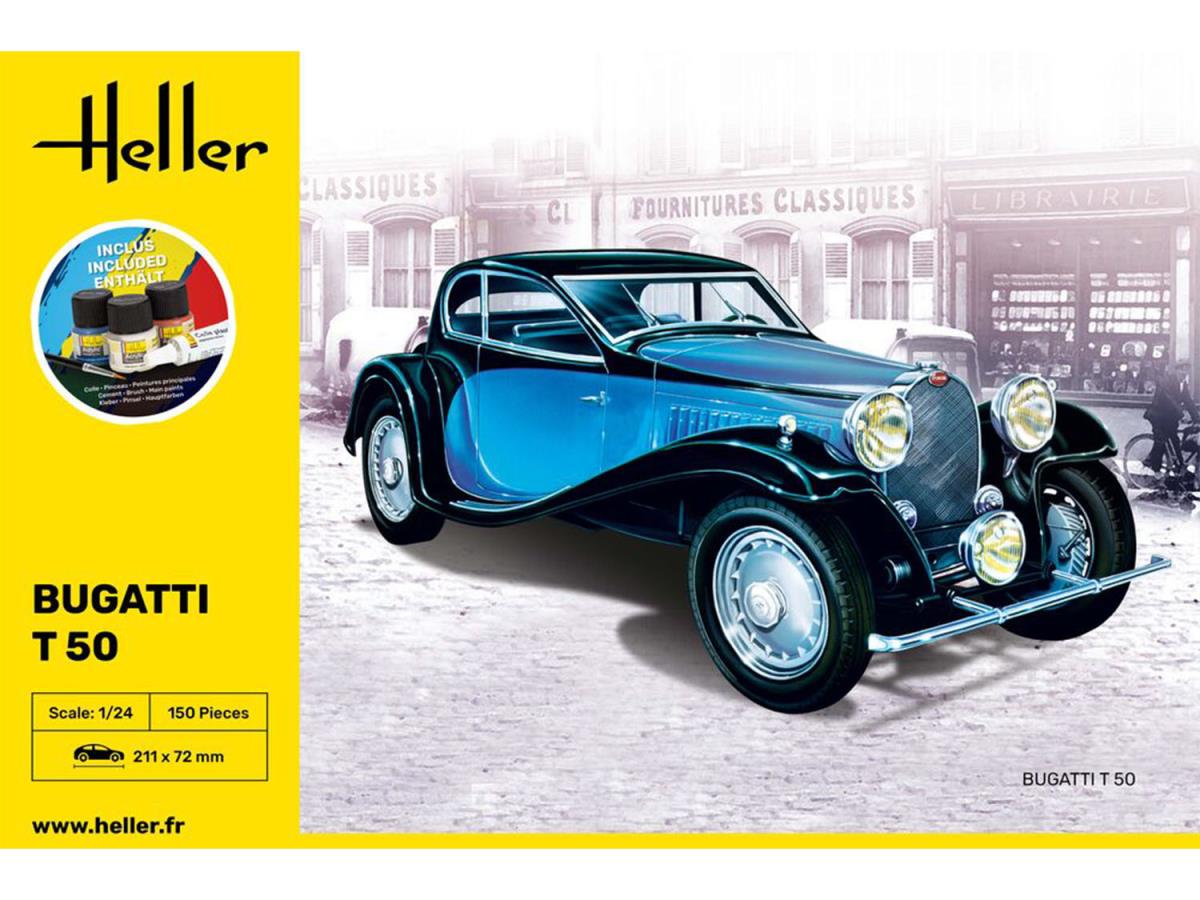 Heller 56706 Bugatti T50 Starter Kit 1:24 Model Kit