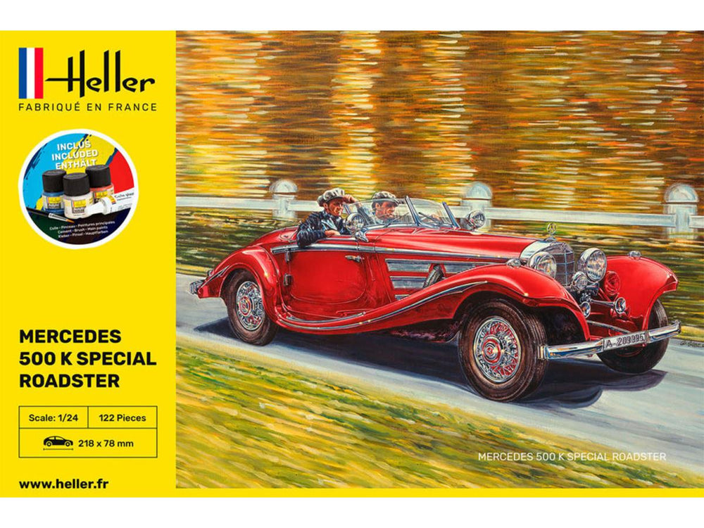 Heller 56710 Mercedes 500 K Special Roadster Starter Kit 1:24 Model Kit