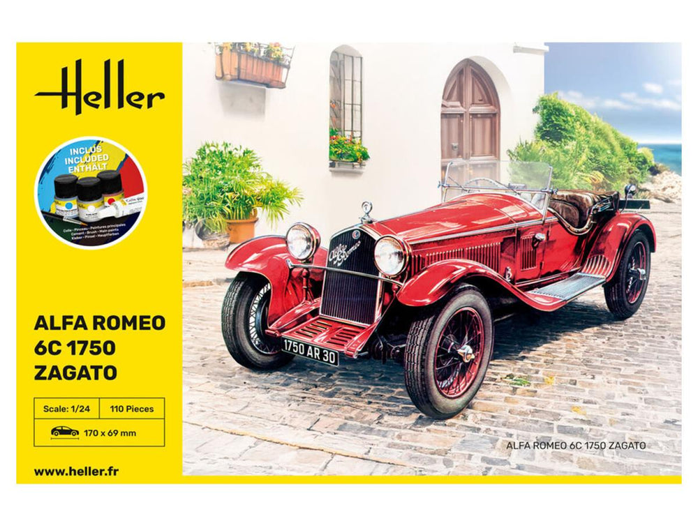 Heller 56715 Alfa Romeo 6C 1750 Zagato Starter Kit 1:24 Model Kit
