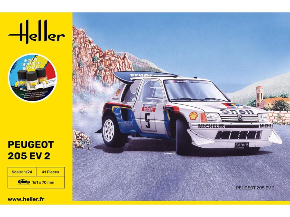 Heller 56716 Peugeot 205 EV2 Starter Kit 1:24 Model Kit