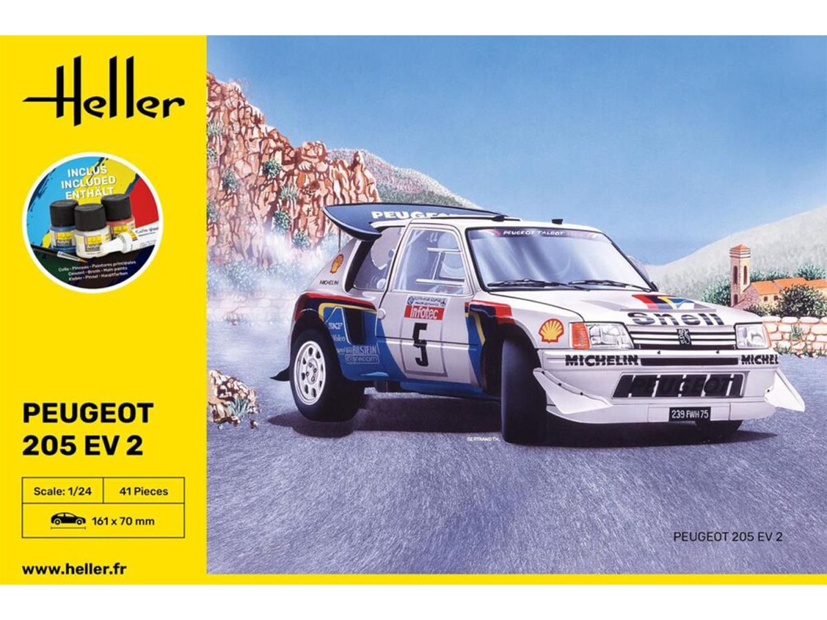 Heller 56716 Peugeot 205 EV2 Starter Kit 1:24 Model Kit