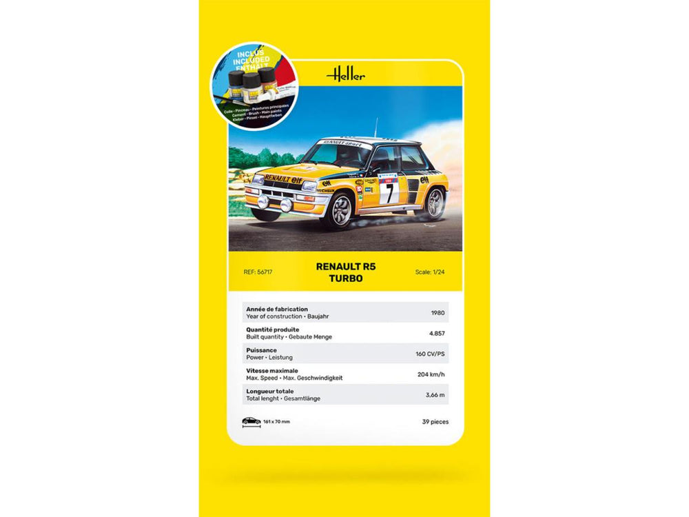 Heller 56717 Renault R5 Turbo Starter Kit 1:24 Model Kit