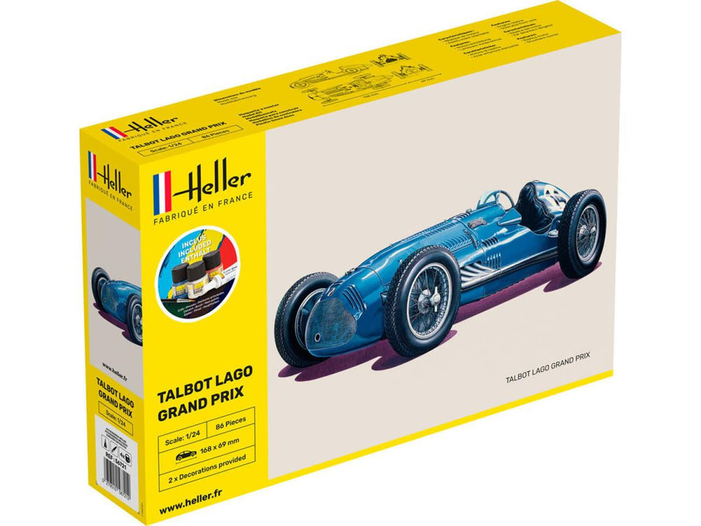 Heller 56721 Talbot Lago Grand Prix Starter Kit 1:24 Model Kit