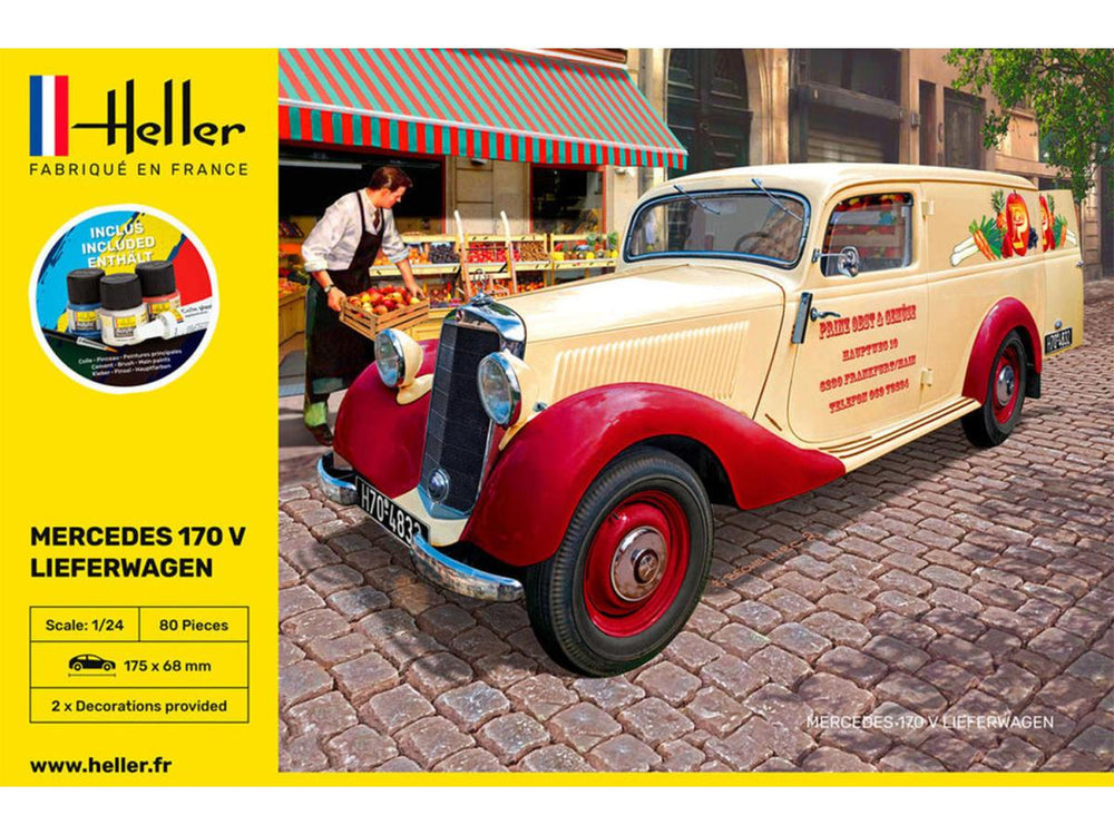 Heller 56736 Mercedes 179 V Lieferwagen Starter Kit 1:24 Model Kit