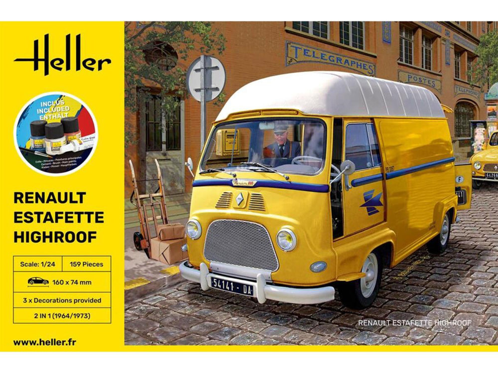 Heller 56740 Renault Estafette High Roof Starter Kit 1:24 Model Kit