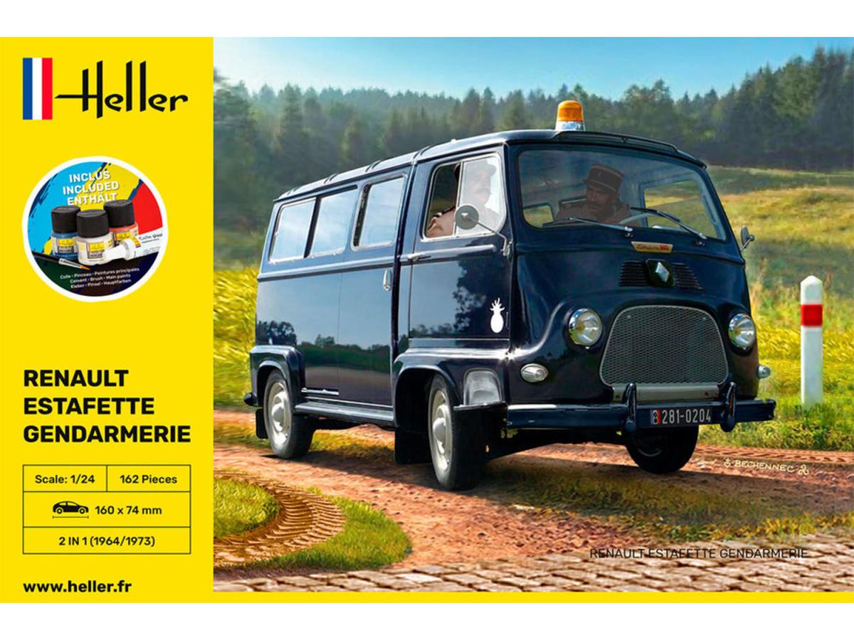 Heller 56742 Renault Estafette Gendarmerie Starter Kit 1:24 Model Kit
