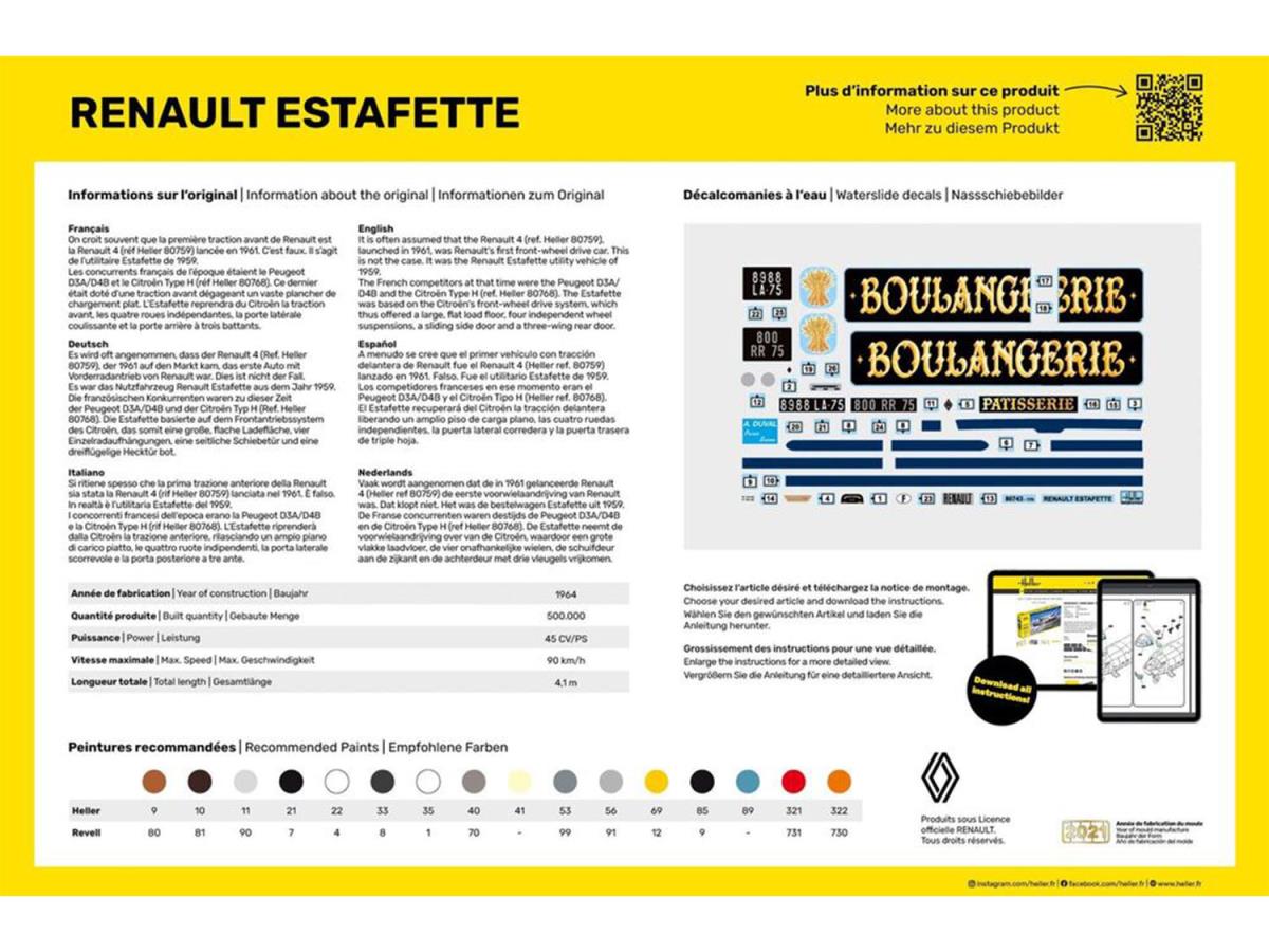 Heller 56743 Renault Estafette Starter Kit 1:24 Model Kit