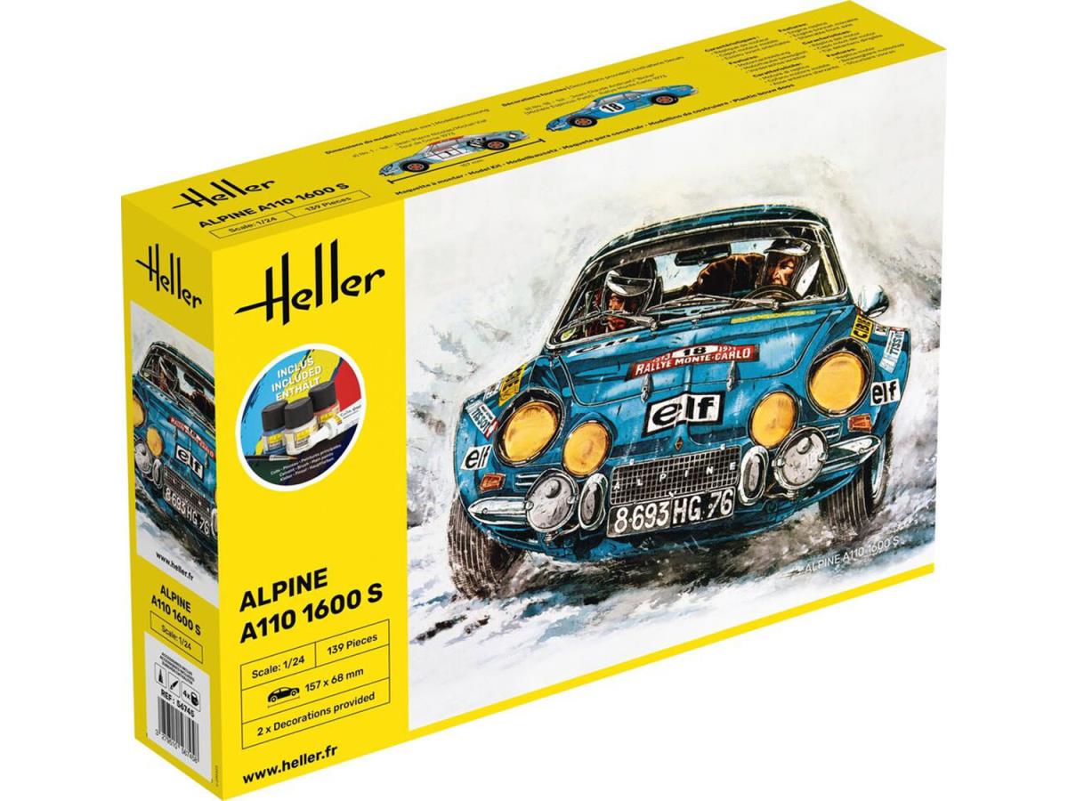 Heller 56745 Alpine A110 1600S Starter Kit 1:24 Model Kit