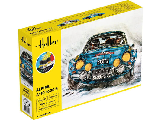 Heller 56745 Alpine A110 1600S Starter Kit 1:24 Model Kit
