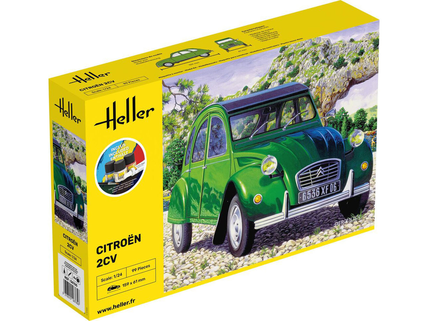 Heller 56765 Citroen 2CV Starter Kit 1:24 Model Kit