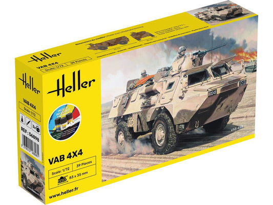 Heller 56898 French VAB 4x4 Starter Kit 1:72 Model Kit