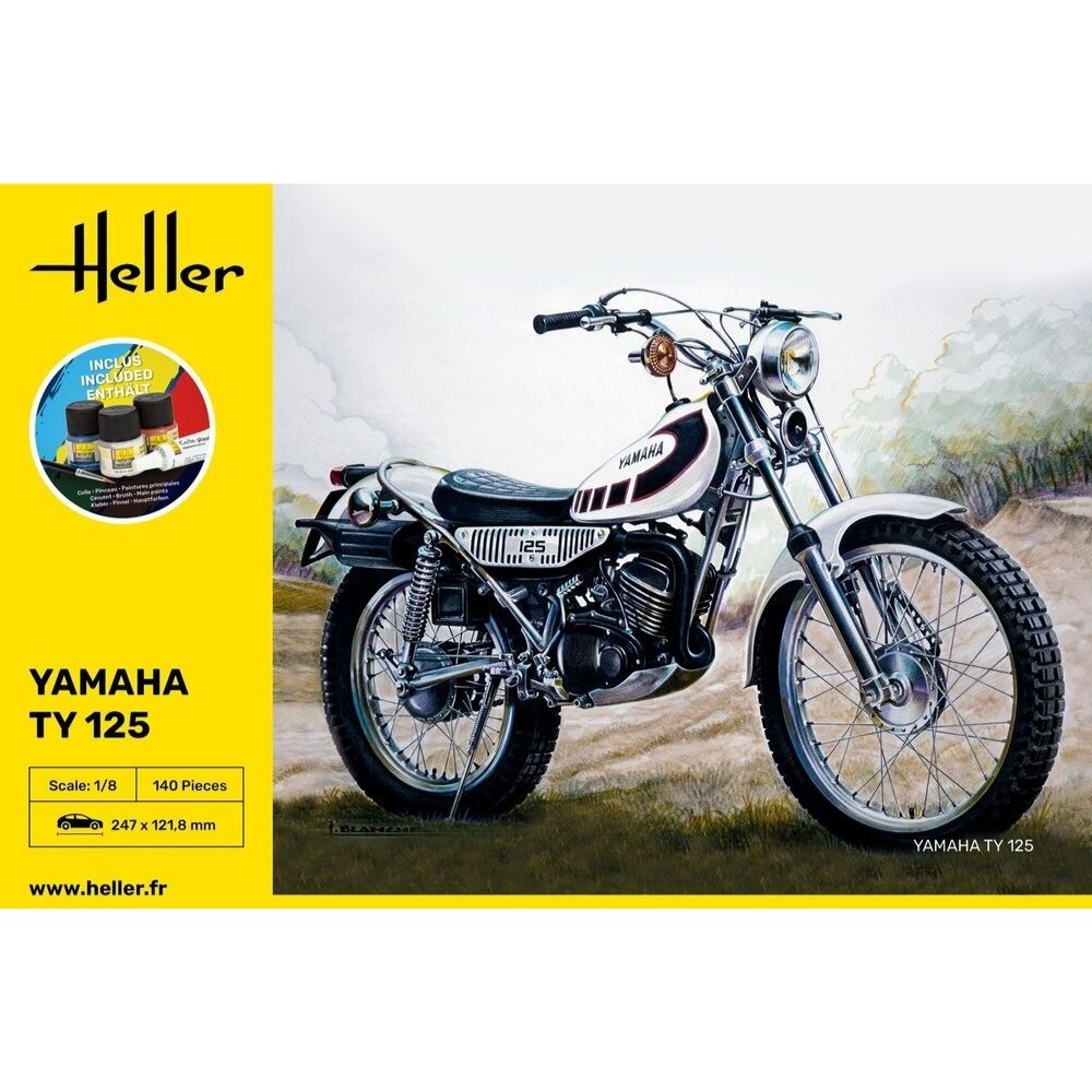 Heller Yamaha TY 125 1:8 Motorbike Model Kit 56902