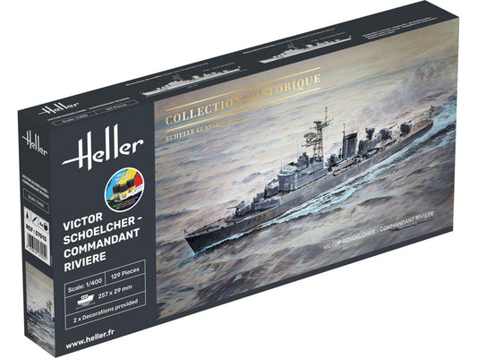 Heller 57015 French Warship Victor Schoelcher Starter Kit 1:400 Model Kit