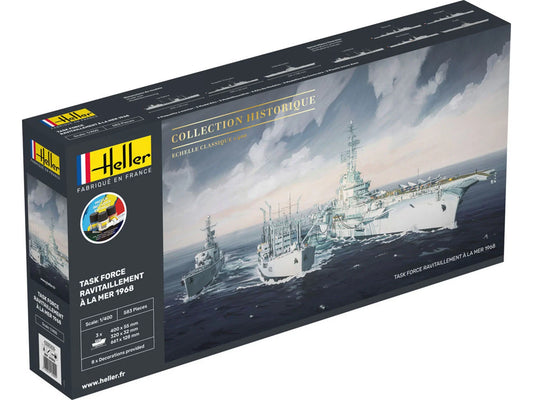 Heller 57092 French Warship Ravitaillement La Mer Starter Kit 1:400)