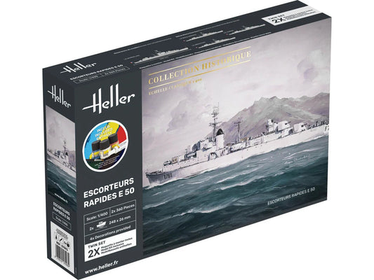 Heller 57093 French Warship Escorteurs Rapides E 50 Starter Kit 1:400)