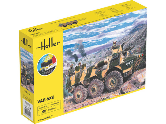 Heller 57141 French VAB 6x6 Starter Kit 1:35 Model Kit