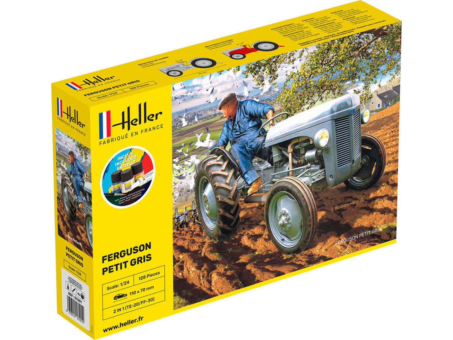 Heller 57401 Ferguson Petit Gris Tractor Starter Kit 1:24 Model Kit