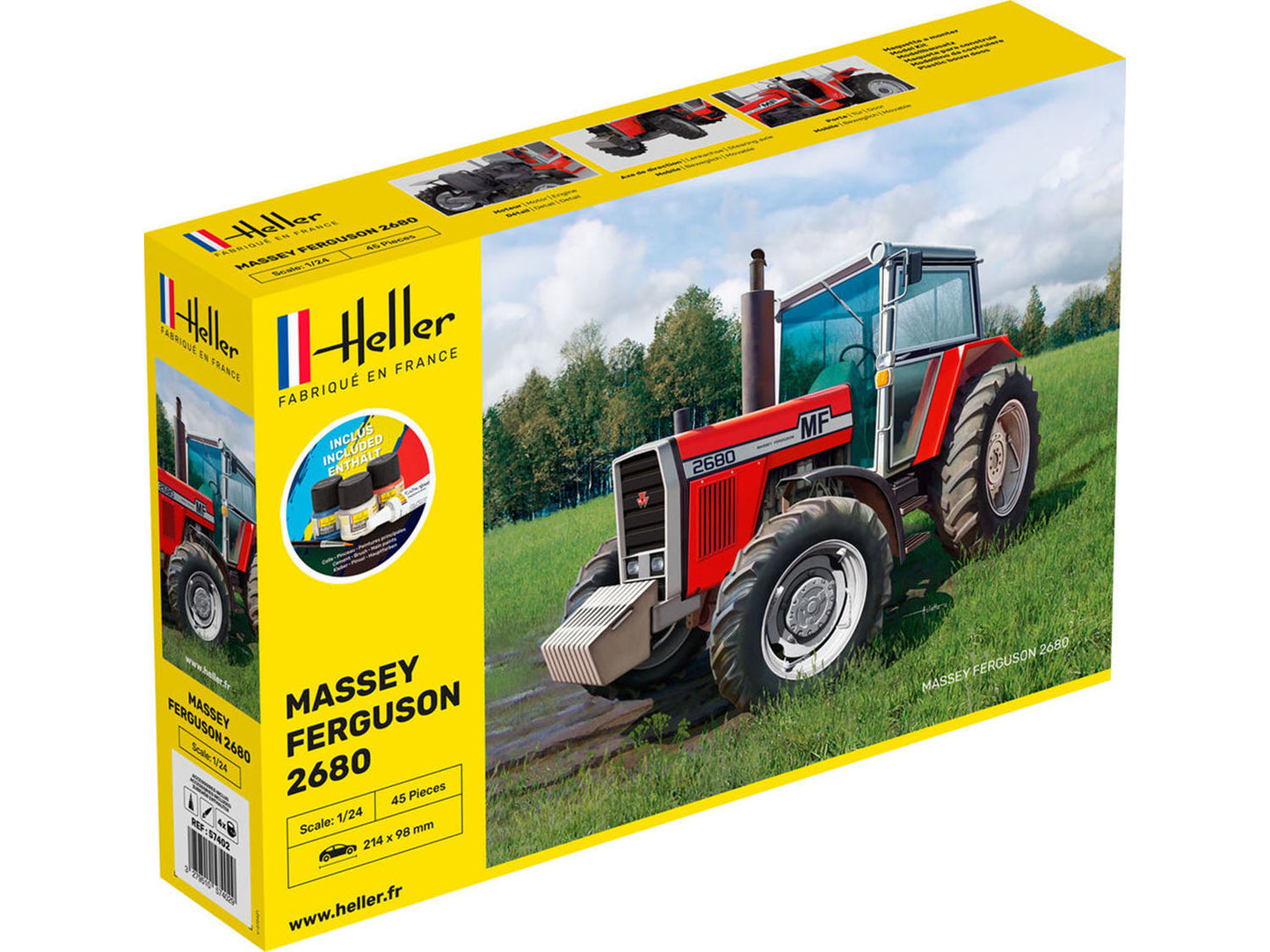 Heller 57402 Massey Ferguson 2680 Tractor Starter Kit 1:24 Model Kit