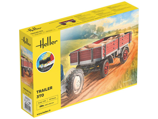 Heller 57410 E3 3t Trailer Starter Kit 1:24 Model Kit