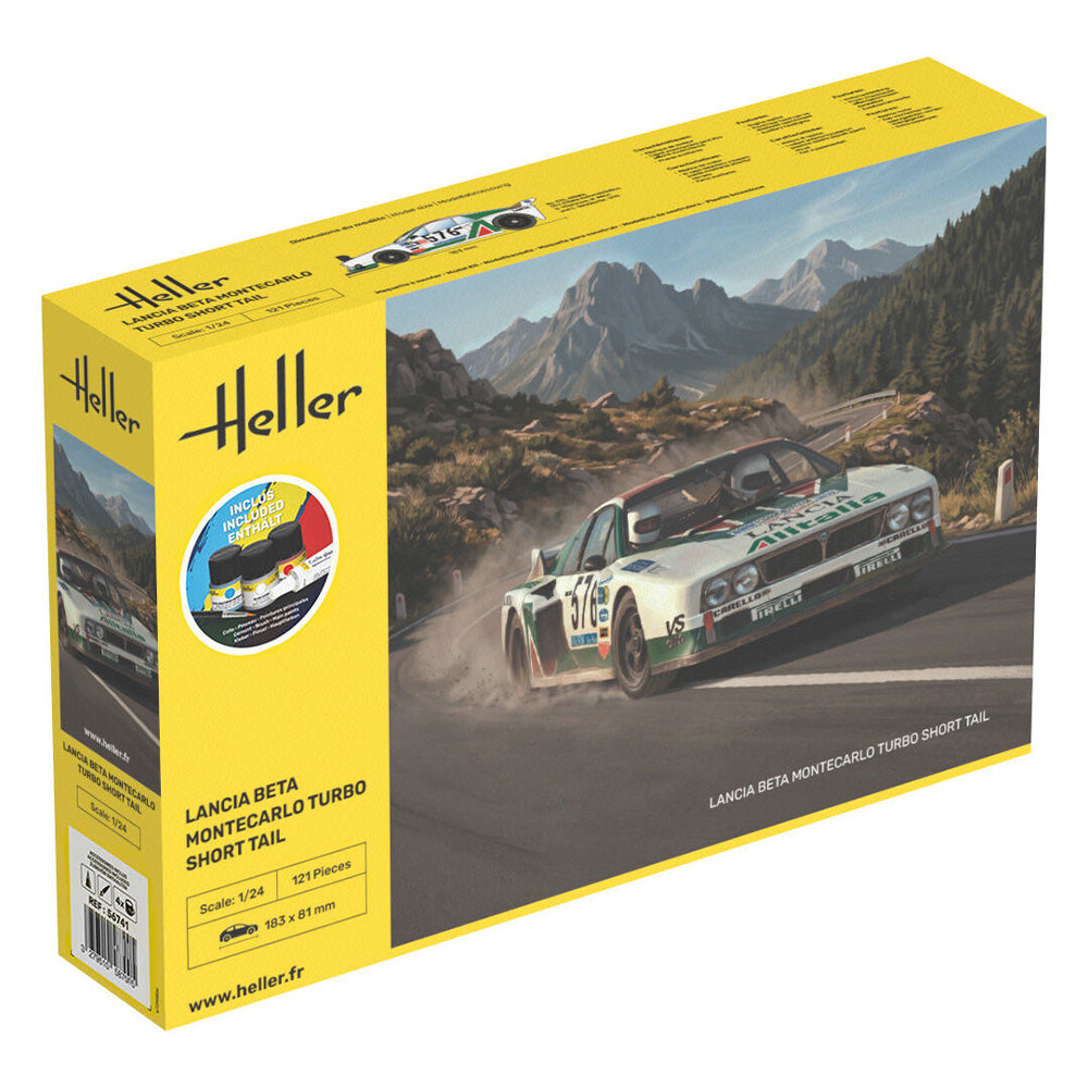 Heller 58741 Lancia Beta Montecarlo Turbo Short Tail Starter Kit 1:24 Model Kit