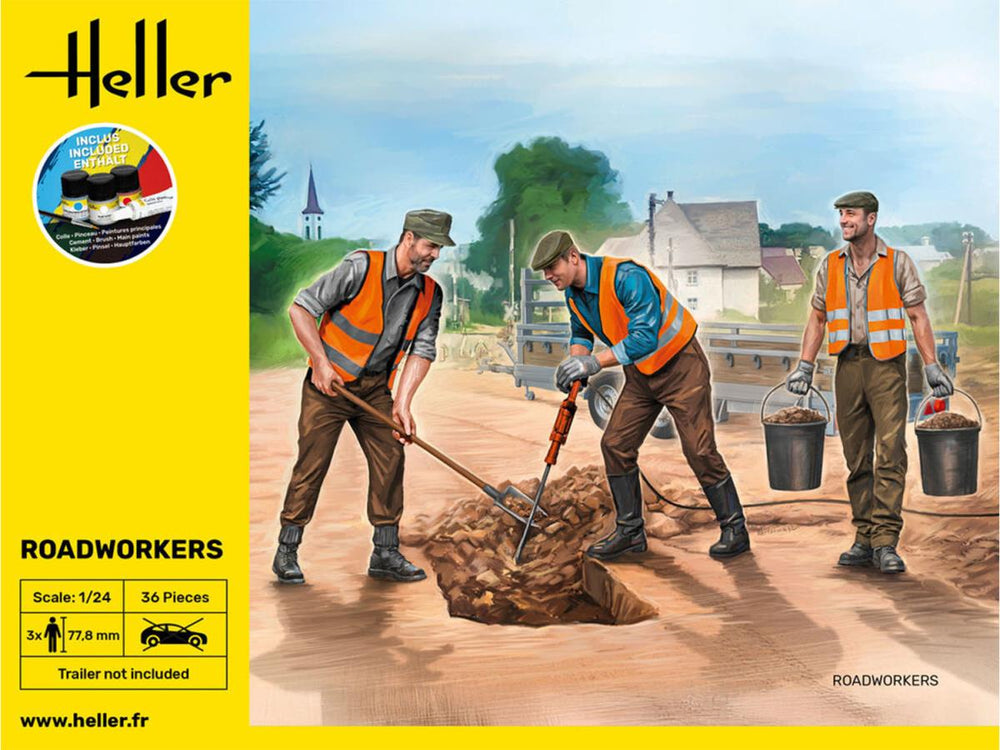 Heller 58754 Road Workers Starter Kit 1:24 Model Kit